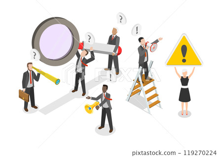 3D Isometric Flat Illustration of Human Resources, Recruitment Specialists 3D Isometric Flat Illustration of Human Resources, Recruitment Specialists 119270224
