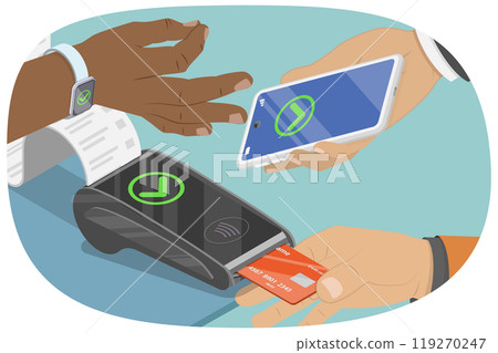 3D Isometric Flat Illustration of POS Terminal , Contactless Payment 3D Isometric Flat Illustration of POS Terminal , Contactless Payment 119270247