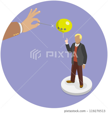 3D Isometric Flat Illustration of Rejecting Comments, Bubble Speech and Disapproval 3D Isometric Flat Illustration of Rejecting Comments, Bubble Speech and Disapproval 119270513
