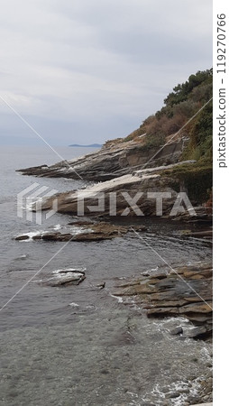 Kavala city in northern Greece, Macedonia region. Picture of the old city, harbour and antique fortres Kavala city in northern Greece, Macedonia region. Picture of the old city, harbour and antique fortres 119270766