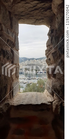 Kavala city in northern Greece, Macedonia region. the old city, harbour and antique fortres 119270842