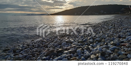 Kavala city in northern Greece, Macedonia region. the old city, harbour and antique fortres 119270848