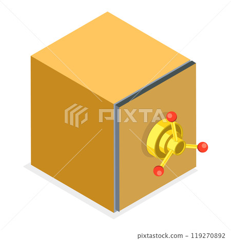 3D Isometric Flat Set of Bank Vaults. Item 1 3D Isometric Flat Set of Bank Vaults. Item 1 119270892