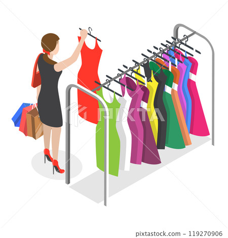 3D Isometric Flat Set of People Hobbies. Item 6 3D Isometric Flat Set of People Hobbies. Item 6 119270906