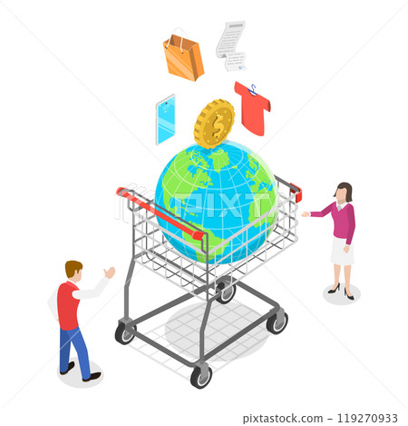 3D Isometric Flat Illustration of Sustainability Waste Management. Item 1 3D Isometric Flat Illustration of Sustainability Waste Management. Item 1 119270933