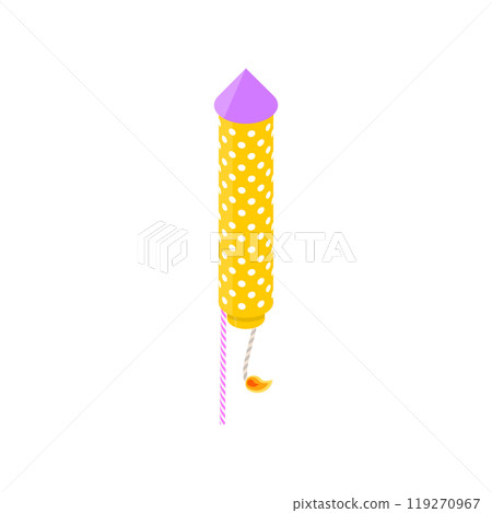 3D Isometric Flat  Icon of Firecrackers Set. Item 3 119270967