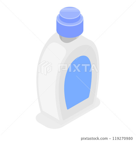 3D Isometric Flat  Icon of Detergent Product Plastic Bottles Set. Item 3 119270980