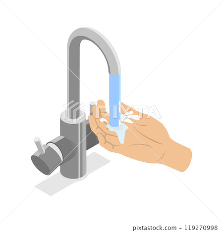 3D Isometric Flat  Illustration of First Aid For Trauma. Item 3 119270998