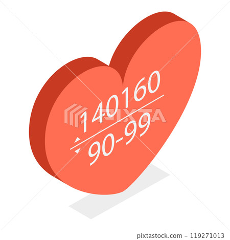 3D Isometric Flat Illustration of Blood Pressure Chart. Item 4 3D Isometric Flat Illustration of Blood Pressure Chart. Item 4 119271013