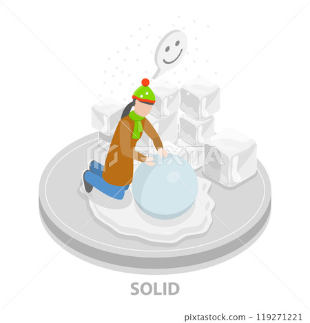 3D Isometric Flat  Illustration of Denisity Of Matter. Item 1 119271221