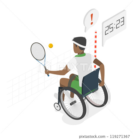 3D Isometric Flat Illustration of Life With Disability. Item 1 3D Isometric Flat Illustration of Life With Disability. Item 1 119271367