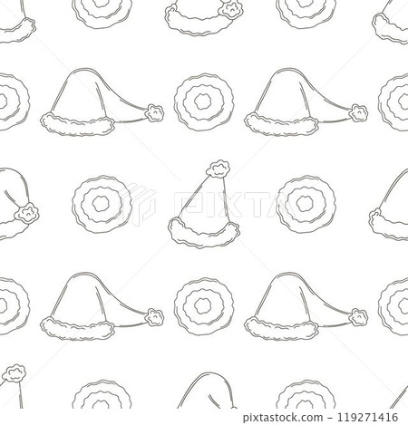 Christmas background. Coloring pattern in hand draw style 119271416