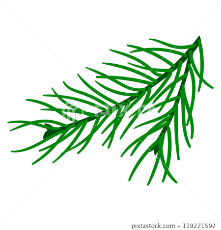 Illustration of pine branch. Merry Christmas and Happy New Year plant. Illustration of pine branch. Merry Christmas and Happy New Year plant. 119271592