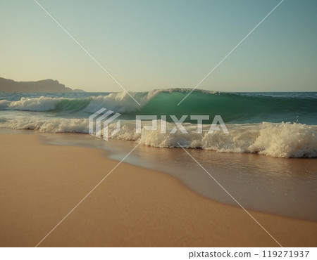 Sunset on the coastline 119271937