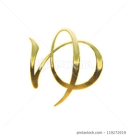 Golden serif hiragana "Yu" Golden serif hiragana "Yu" 119272019