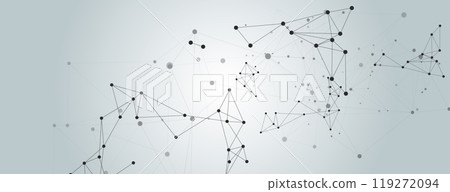 Vector connect lines and dots. Banner template for technology. Modern network background 119272094
