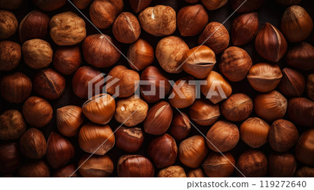Large group og Hazelnuts. Food background. Generative AI Large group og Hazelnuts. Food background. Generative AI 119272640