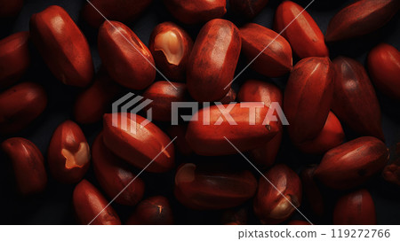 Dried Kola Nuts background. Food backdrop. Generative AI 119272766