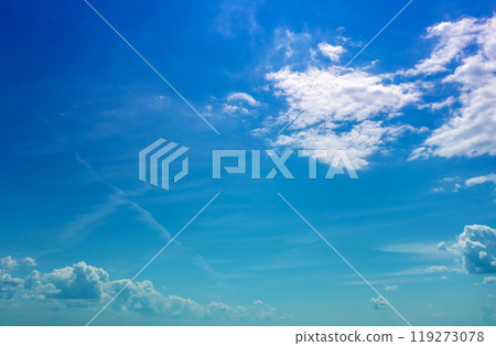 Natural blue cloudy sky. Sky texture, abstract nature background 119273078
