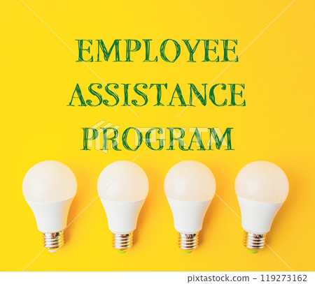 Concept of teamwork and collaboration, as the light bulbs are grouped together 119273162