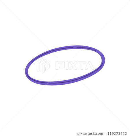 Blue color Hula-hoop icon, sport equipment for exercise, workout, healthy lifestyle vector flat illustration isolated Blue color Hula-hoop icon, sport equipment for exercise, workout, healthy lifestyle vector flat illustration isolated 119273322