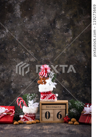 Sinterklaas or Saint Nicholas celebration concept 119273669