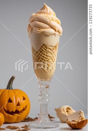 halloween, ice, pumpkin 119273735