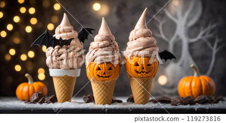 cream, halloween, pumpkin 119273816