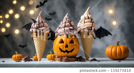 cream, halloween, pumpkin 119273818