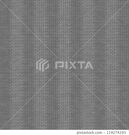 Vector Stylish Knit. Grey Knitted Texture. Woolen Pullover Canvas Print. Winter Fabric Pattern 119274293