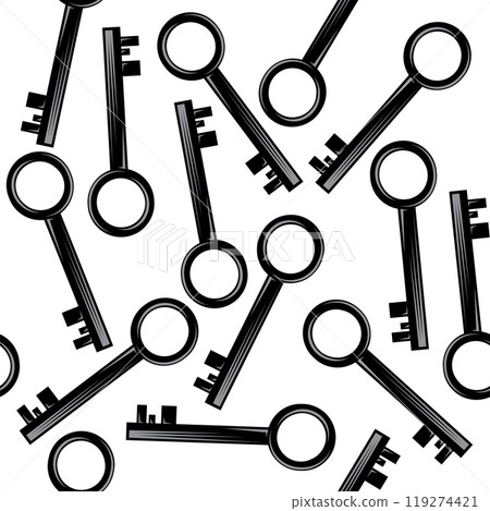 Vector key icon isolated on white background. Key icon. Lock or unlock sign. Padlock. Lock symbol. Unblock. Seamless keys pattern Vector key icon isolated on white background. Key icon. Lock or unlock sign. Padlock. Lock symbol. Unblock. Seamless keys pattern 119274421
