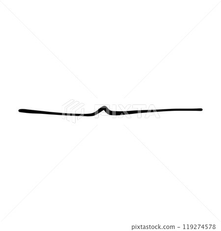 Hand drawn curly divider line icon vector illustration design element of swish, swash, swoosh underline swirl squiggle stroke line Hand drawn curly divider line icon vector illustration design element of swish, swash, swoosh underline swirl squiggle stroke line 119274578
