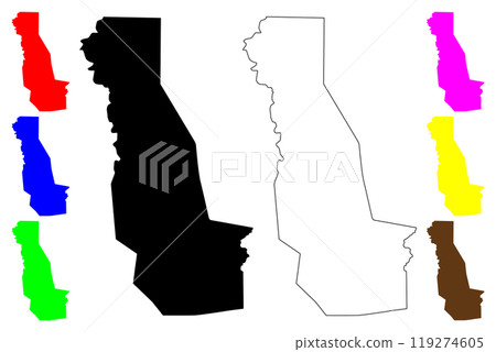 Oueme Department (Departments of Benin, Republic of Benin, Dahomey) map vector illustration, scribble sketch Oueme map Oueme Department (Departments of Benin, Republic of Benin, Dahomey) map vector illustration, scribble sketch Oueme map 119274605