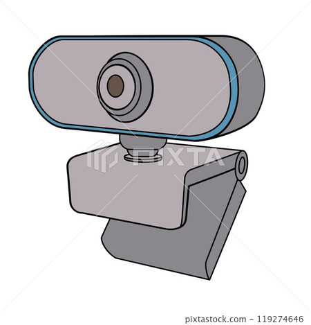 webcam webcast camera on white background webcam webcast camera on white background 119274646