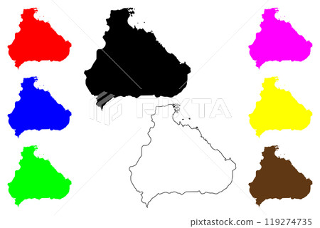 Kangwon Province (Democratic Peoples Republic of Korea, DPRK, DPR Korea, Provinces of North Korea) map vector illustration, scribble sketch Kangwondo map Kangwon Province (Democratic Peoples Republic of Korea, DPRK, DPR Korea, Provinces of North Korea) map vector illustration, scribble sketch Kangwondo map 119274735