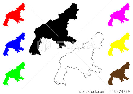 South Pyongan Province (Democratic Peoples Republic of Korea, DPRK, DPR Korea, Provinces of North Korea) map vector illustration, scribble sketch Phyongannamdo map South Pyongan Province (Democratic Peoples Republic of Korea, DPRK, DPR Korea, Provinces of North Korea) map vector illustration, scribble sketch Phyongannamdo map 119274739