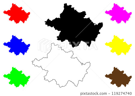 County Tyrone (United Kingdom, Northern Ireland, Counties of Northern Ireland) map vector illustration, scribble sketch Tyrone map County Tyrone (United Kingdom, Northern Ireland, Counties of Northern Ireland) map vector illustration, scribble sketch Tyrone map 119274740