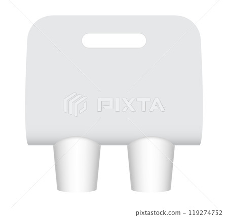Convenient and portable drink holder. coffee cup carrier mock up. Vector illustration 119274752