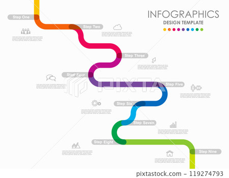 Infographic design template with place for your data. Vector illustration. 119274793