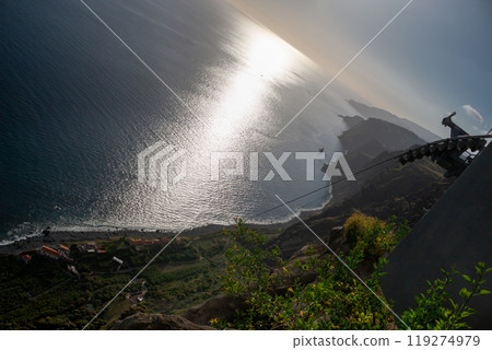 View on Atlantic ocean from Faja dos Padres, Madeira 119274979