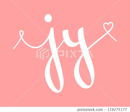 JY initial wedding monogram calligraphy vector illustration. Hand drawn lettering j and y love logo design for valentines day poster, greeting card 119275177