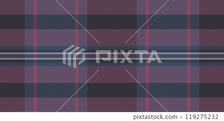 Styled texture tartan background, duvet textile fabric check. Mix plaid vector pattern seamless in pink and blue colors. 119275232