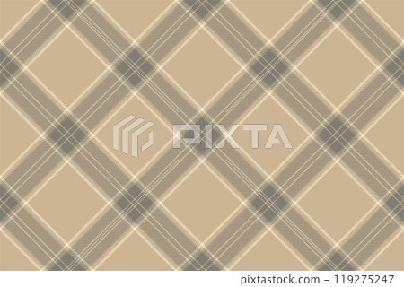 Tartan plaid background, diagonal check seamless pattern. Vector fabric texture for textile print, wrapping paper, gift card, wallpaper. Tartan plaid background, diagonal check seamless pattern. Vector fabric texture for textile print, wrapping paper, gift card, wallpaper. 119275247