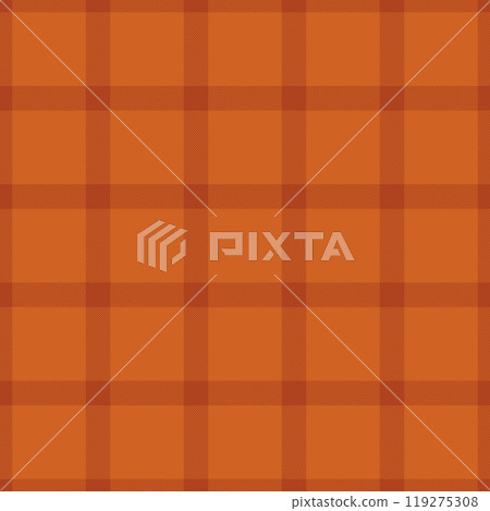 Mat textile fabric check, repeatable patterns pattern vector seamless. Trade plaid tartan background texture in orange color. Mat textile fabric check, repeatable patterns pattern vector seamless. Trade plaid tartan background texture in orange color. 119275308