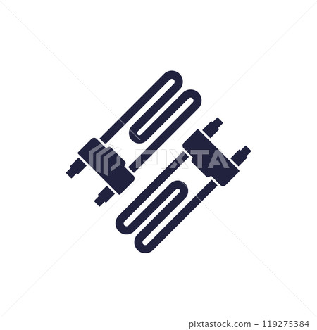 heating elements icon on white, vector heating elements icon on white, vector 119275384