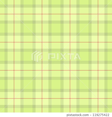 Sixties tartan seamless textile, perfect texture background check. Home fabric plaid vector pattern in lime and orange colors. Sixties tartan seamless textile, perfect texture background check. Home fabric plaid vector pattern in lime and orange colors. 119275422