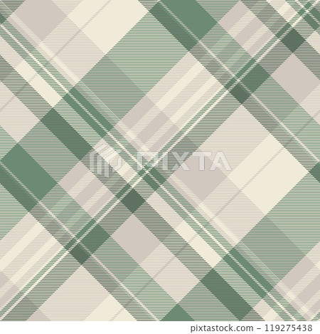 Retro fabric seamless plaid, diamond check texture textile. Gentleman pattern vector background tartan in pastel and light colors. 119275438