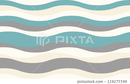 Abstract background with wavy stripes in vibrant colors, creating a rippled, liquid effect. Smooth curves and textured lines add elegance, vitality, and creativity. Ideal for wallpaper or textile. 119275599