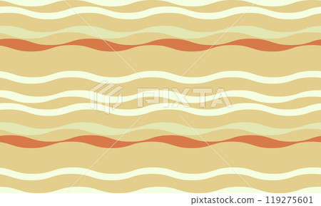 Abstract background with wavy stripes in vibrant colors, creating a rippled, liquid effect. Smooth curves and textured lines add elegance, vitality, and creativity. Ideal for wallpaper or textile. 119275601