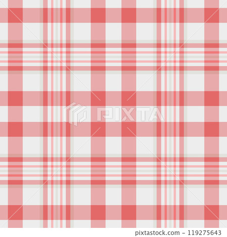Symmetry check fabric seamless, marketing background plaid texture. Awesome pattern vector tartan textile in light and white colors. 119275643
